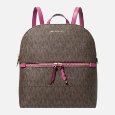 Акція на Рюкзак жіночий 12л вміщує формат А4 Michael Kors 529855282 Коричневий/Фіолетовий від Rozetka