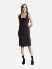 Акція на Сукня міді літня жіноча Calvin Klein 260594708 12 Чорна від Rozetka