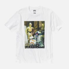 Акція на Футболка бавовняна чоловіча Uniqlo 731593994 XS Біла від Rozetka