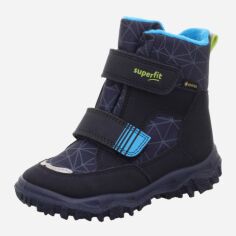 Акція на Підліткові зимові чоботи для хлопчика Superfit Husky 1-006080-8010 38 Темно-сині від Rozetka