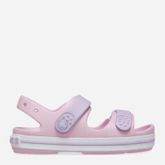 Акція на Дитячі сандалії для дівчинки Crocs Crocband Cruiser Sandal T Kids 209424-84I 24-25 (C8) Рожеві від Rozetka