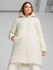Акція на Куртка демісезонна подовжена з капюшоном жіноча Puma Ess Padded Coat 84894280 S Біла від Rozetka