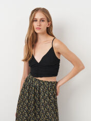 Акція на Топ жіночий Pull & Bear 9244320800 L Чорний від Rozetka