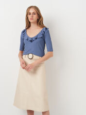 Акція на Топ жіночий Stradivarius 6511672048 L Синій від Rozetka