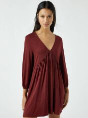 Акція на Сукня коротка літня жіноча Pull & Bear XAZ476333BIDB S Бордова з чорним від Rozetka