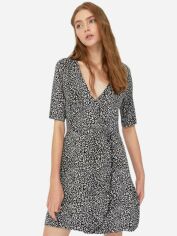 Акція на Сукня на запах коротка літня жіноча Stradivarius 6379638001a L Комбінована від Rozetka