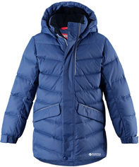 Акція на Зимняя куртка-пуховик Reima 531371-6790 134 см Темно-голубая (6438429030089) від Rozetka UA