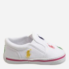 Акція на Дитячі пінетки-кросівки для дівчинки Ralph Lauren 657278034 19 (4US) Білі від Rozetka