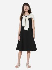 Акція на Підлітковий шкільний сарафан для дівчинки Uniqlo 801641189 164 см Чорний від Rozetka