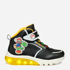 Акція на Дитячі черевики для хлопчика Geox J Ciberdron Boy Super Mario J46LBJ054FUC0054 28 Чорні від Rozetka