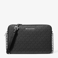 Акція на Сумка крос-боді через плече жіноча маленька Michael Kors 352F8STTC3B Чорна від Rozetka