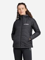 Акція на Куртка демісезонна з капюшоном жіноча Adidas TERREX W Mt Ins Ho Jkt IM7668 M Чорна від Rozetka