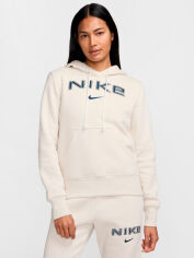 Акція на Худі тепле жіноче Nike W Nsw Phnx Flc Std Po Logo Hdy HM9751-104 M Бежеве від Rozetka