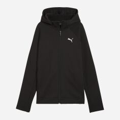 Акція на Толстовка на блискавці з капюшоном жіноча Puma Evostripe Full-Zip Hoodie 68167301 S Чорна від Rozetka