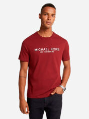 Акція на Футболка бавовняна чоловіча Michael Kors 242332017 L Червона від Rozetka