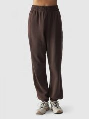 Акція на Спортивні штани на флісі жіночі 4F Trousers Cas F0820 4FWAW24TTROF0820-81S M Коричневі від Rozetka