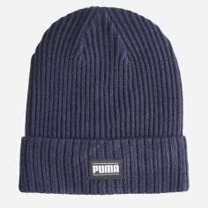 Акція на Шапка Puma Ribbed Classic Cuff Beanie 02403810 One Size Синя від Rozetka