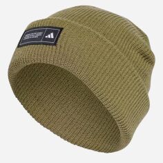 Акція на Шапка Adidas Ess Beanie Cuff IY5257 OSFM 58 Зелена від Rozetka
