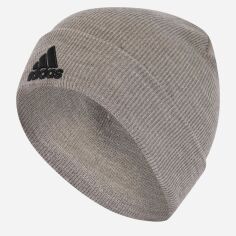 Акція на Шапка Adidas Logo Beanie Cuf IY7665 OSFY 54 Сіра від Rozetka