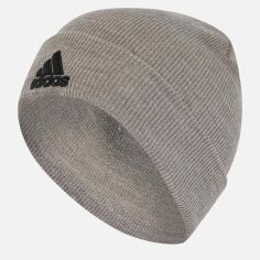 Акція на Шапка Adidas Logo Beanie Cuf IY7665 OSFW 56 Сіра від Rozetka
