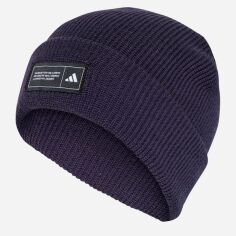 Акція на Шапка Adidas Ess Beanie Cuff IY5256 OSFM 58 Синя від Rozetka