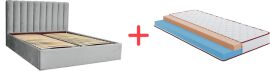 Акція на Набір Ортопедичний матрац HIGHFOAM Season Autumn 160x200 см + Ліжко Smart Tramonto Lite 160х200 см Lili 94 Сіре ordf (4820001242485+33410011-94) від Rozetka