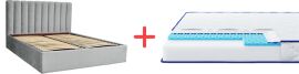 Акція на Набір Ортопедичний матрац Highfoam Lento Presto 160x200 см + Ліжко Smart Tramonto Lite 160х200 см Lili 94 Сіре ordf (4820001263008+33410011-94) від Rozetka