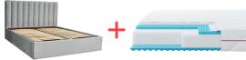 Акція на Набір Ортопедичний матрац HIGHFOAM Season Monsoon 160x200 см + Ліжко Smart Tramonto Lite 160х200 см Lili 94 Сіре ordf (4820001275438+33410011-94) від Rozetka