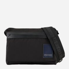 Акція на Сумка крос-боді через плече чоловіча Armani Exchange 631788270 Чорна від Rozetka