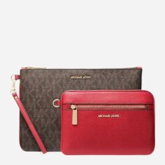 Акція на Набір сумок клатчів жіночий Michael Kors 813319726 Коричневий від Rozetka