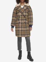 Акція на Пальто осіннє довге жіноче Levi`s 158372700 XL Коричневе від Rozetka