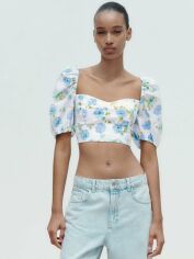 Акція на Футболка жіноча Zara 7653/790 XS Біла від Rozetka