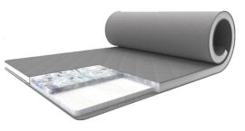 Акція на Тонкий матрац-топер Family Sleep Gray White Shine 70x190 см (НФ-00000555) від Rozetka