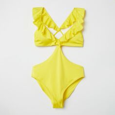 Акція на Суцільний купальник жіночий H&M 0622284_001 40 Жовтий від Rozetka