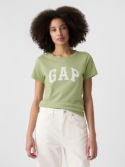 Акція на Футболка бавовняна жіноча GAP 417797-14 S Світло-зелена від Rozetka