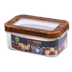 Акція на Контейнер 0.6 л Wood Transparent Lid Herevin 161211-003 від Podushka