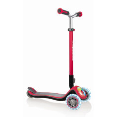 Акція на Самокат до 50 кг 3+ 3 колеса с подсветкой Elite Prime Globber 444-802 красный від Podushka