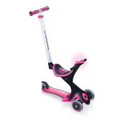 Акція на Самокат Evo Comfort Lights 5в1 до 20-50кг 1+ розовый с подсветкой Globber 459-110 від Podushka