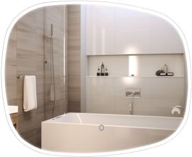Акція на Дзеркало AQUA RODOS Callisto 90x70 см з LED-підсвічуванням від Rozetka