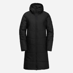 Акція на Куртка демісезонна довга з капюшоном жіноча Jack Wolfskin Deutzer Coat W 1207501_6350 2XL Темно-сіра від Rozetka