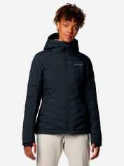 Акція на Куртка демісезонна з капюшоном жіноча Columbia Omni-Heat Joy Peak II Hooded 2089041-010 S Чорна від Rozetka