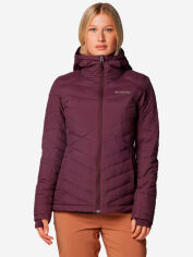 Акція на Куртка демісезонна з капюшоном жіноча Columbia Omni-Heat Joy Peak II Hooded 2089041-607 S Темно-бордова від Rozetka