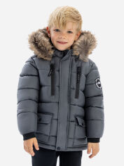 Акція на Дитяча зимова стьобана куртка для хлопчика Minoti 19coat51 41108JNR 104-110 см Сіра від Rozetka