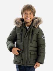 Акція на Підліткова зимова стьобана куртка для хлопчика Minoti 19coat53 41110TEN 140-146 см Хакі від Rozetka