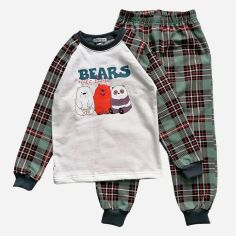 Акція на Дитяча тепла піжама для хлопчика Smile Time Three Bears OX36-12-1 116 см Зелена від Rozetka