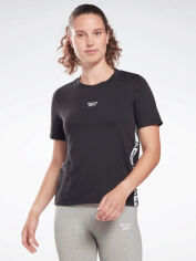 Акція на Футболка жіноча Reebok Tape Pack Tee HB2265 M Чорна від Rozetka