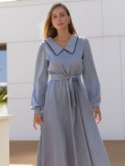 Акція на Плаття міді осіннє жіноче Seventeen 2219.6115 L-XL Блакитне від Rozetka