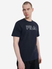 Акція на Футболка бавовняна чоловіча Fila Men's T-shirt 129374-Z4 50 Темно-синя від Rozetka