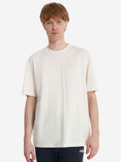 Акція на Футболка бавовняна чоловіча Fila Men's T-shirt 129393-01 48-50 Кремова від Rozetka