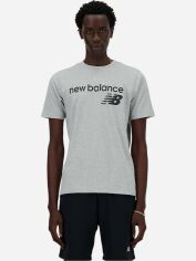 Акція на Футболка бавовняна чоловіча New Balance NBMT41905AG S Сіра від Rozetka